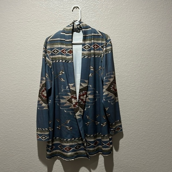 Bloom Chic Women’s Supersoft  Bandana Open Front Kimono Aztec Print Western Sz12 - Picture 3 of 11